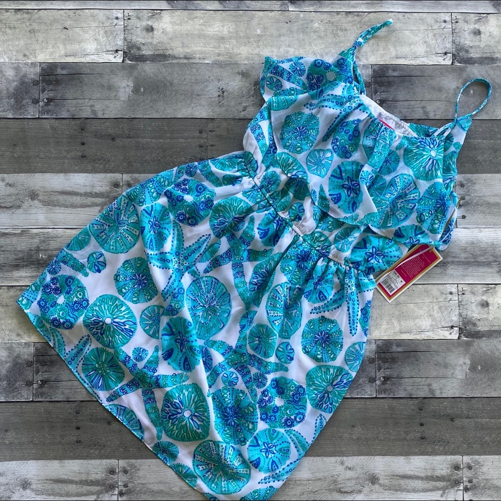 NWT Lilly Pulitzer for Target Dress Blue Ruffles